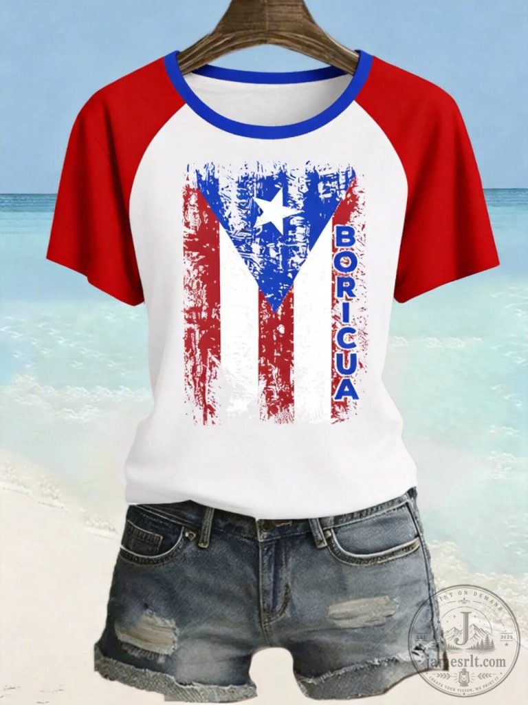 Puerto Rico Flag Boricua Distressed Design Raglan T-Shirt 22 Puerto Rico Flag Boricua Distressed Design Raglan T-Shirt