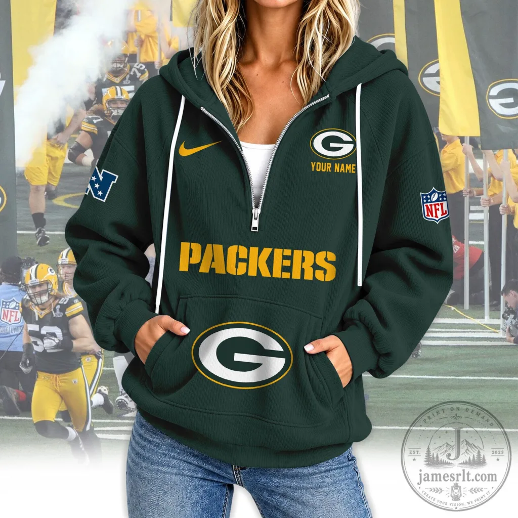 Green Bay Packers Personalized NFL Football Team Dark Green Hoodie Green Bay Packers Personalized NFL Football Team Dark Green Hoodie