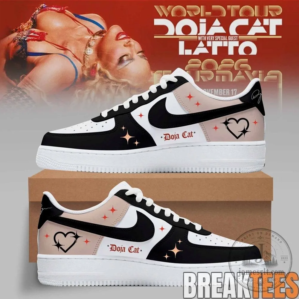 Doja Cat Ma Vie World Tour Custom Sneakers – Heart Graphic Edition