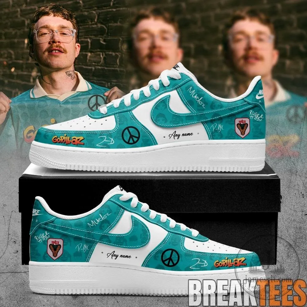 Gorillaz The Mountain Tour 2026 Blue Signature Custom Shoes