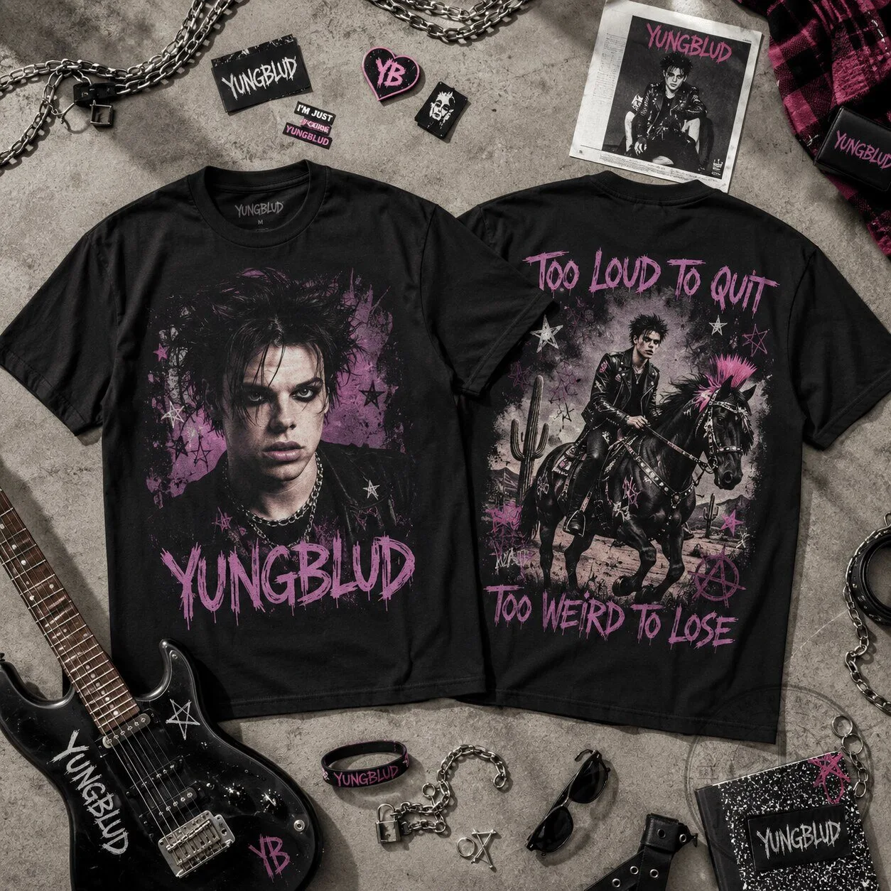 Yungblud Too Loud To Quit Punk Rock Graphic T-Shirt