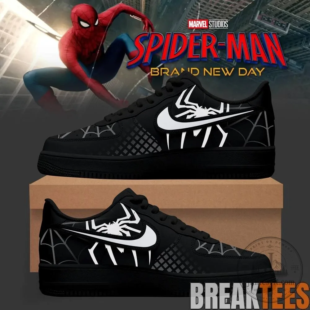 Spider-Man Brand New Day Custom Black Air Force 1 Sneakers