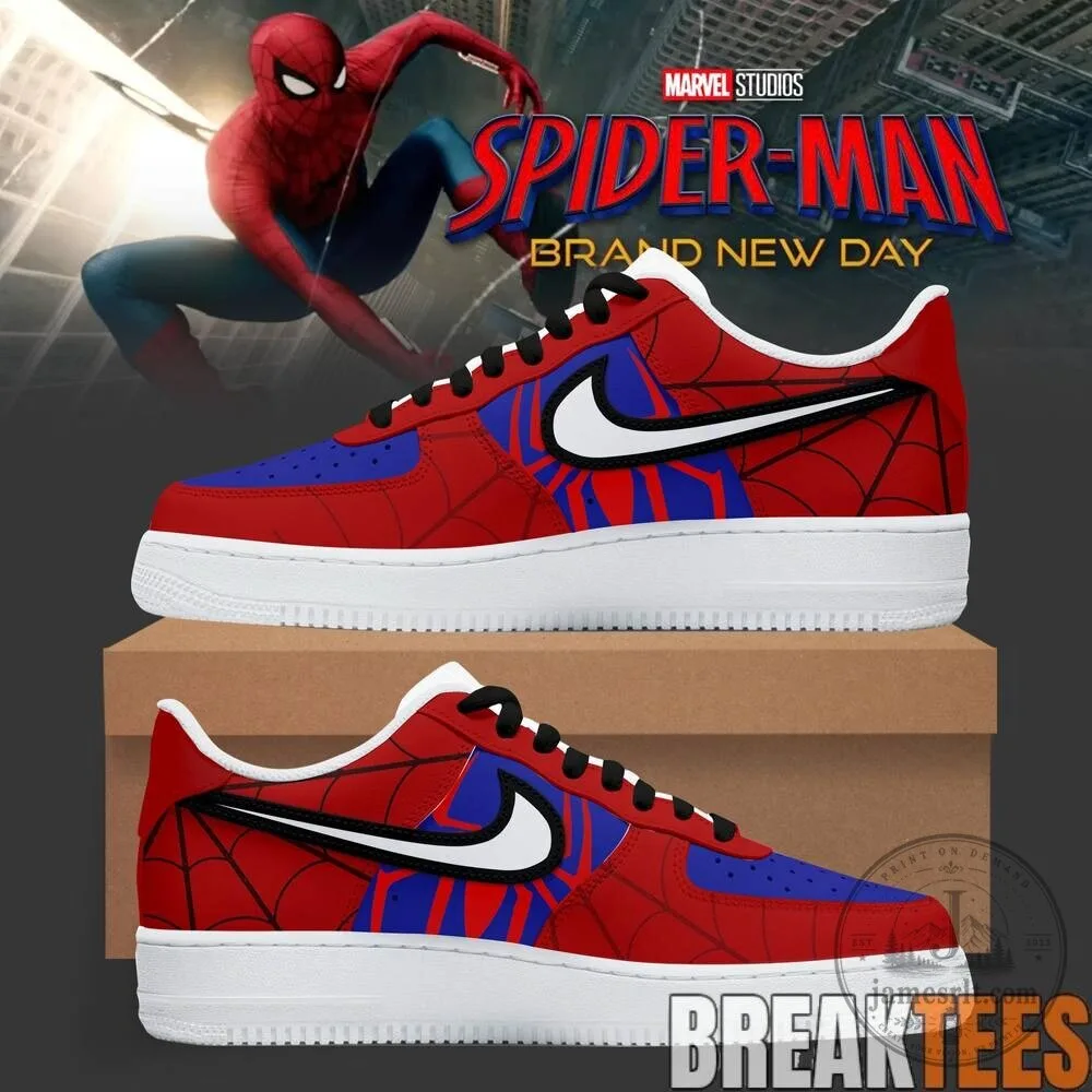 Spider-Man Brand New Day Custom Black Air Force 1 Sneakers 5 Spider-Man Brand New Day Custom Black Air Force 1 Sneakers