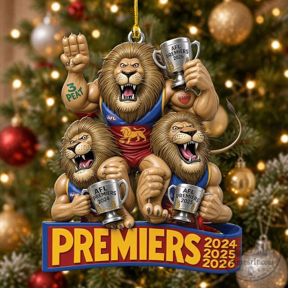 Brisbane Lions Australian Football League Premiers Christmas Ornament