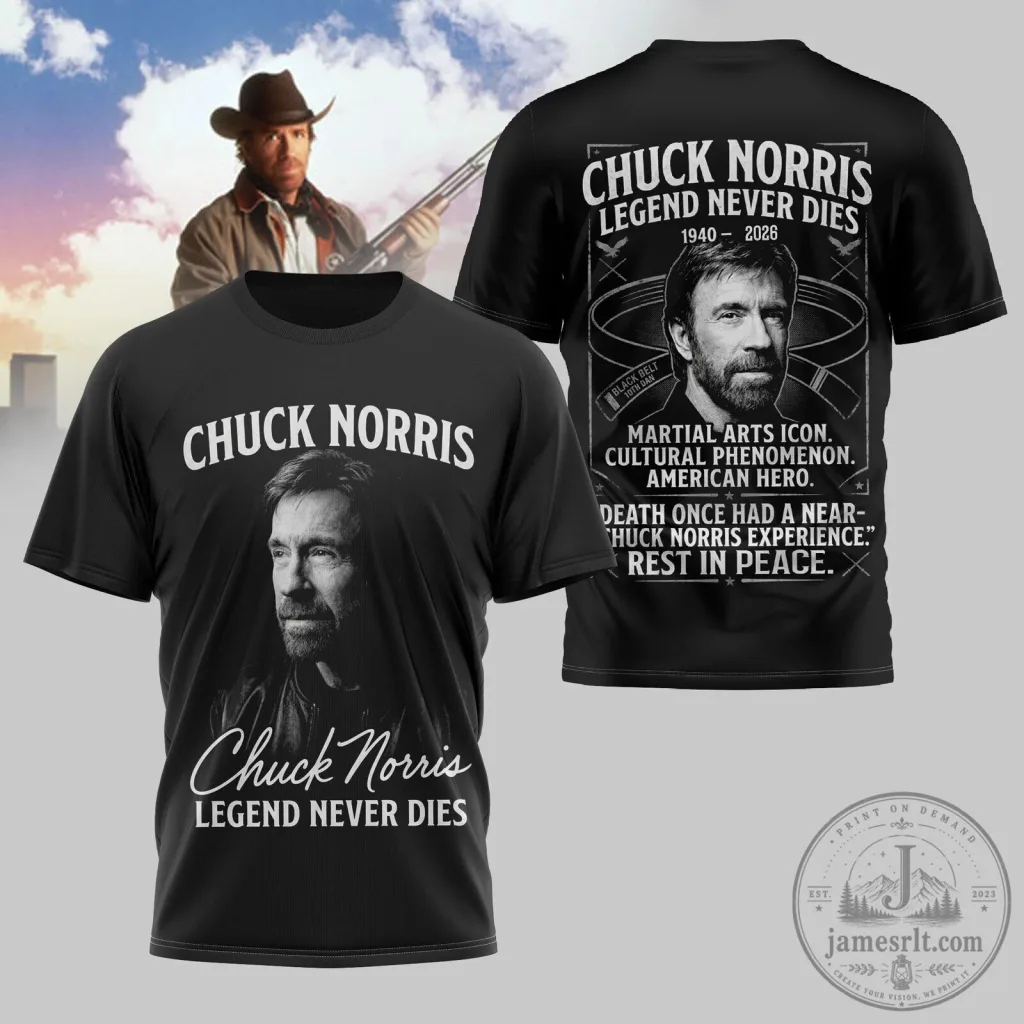 Chuck Norris Legend Never Dies Martial Arts Icon T-Shirt Chuck Norris Legend Never Dies Martial Arts Icon T-Shirt