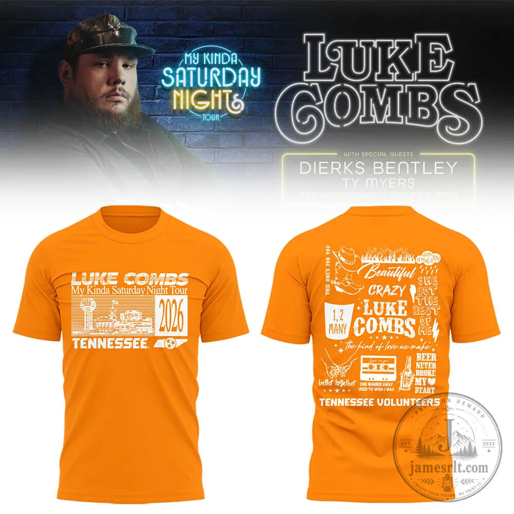 2026 Neyland Stadium Tour T-Shirt for Luke Combs' My Kinda Saturday Night
