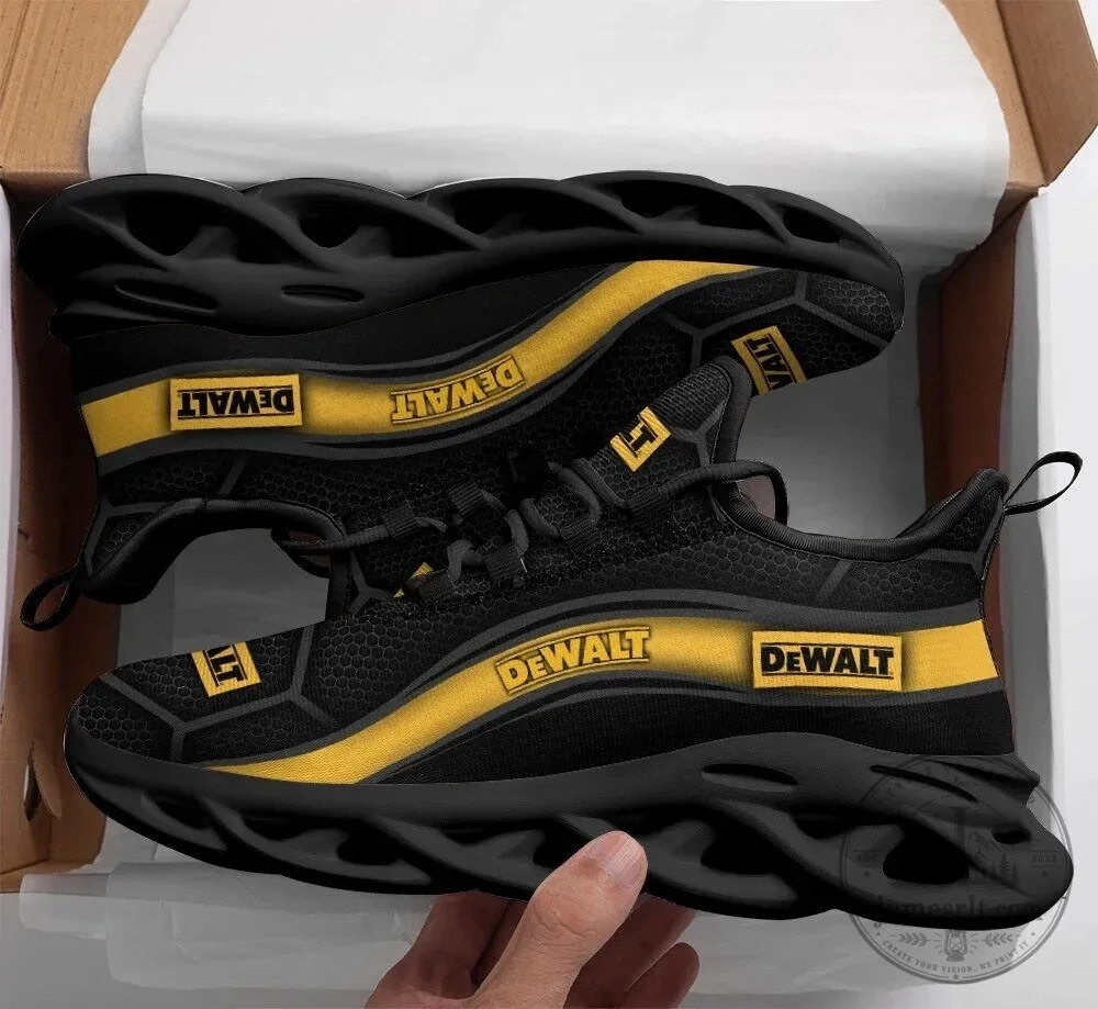 DeWalt Black and Yellow Logo Branded Chunky Sneakers 1 DeWalt Black and Yellow Logo Branded Chunky Sneakers