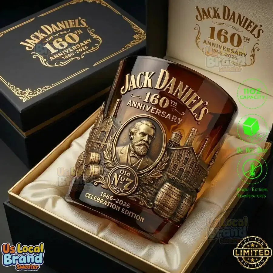 Old No. 7 Jack Daniel's 160th Anniversary Celebration Edition Glass for Drinking 3 Old No. 7 Jack Daniel