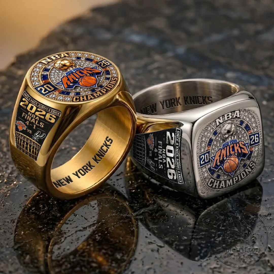New York Knicks NBA Finals 2026 Champions Commemorative Gold and Silver Ring