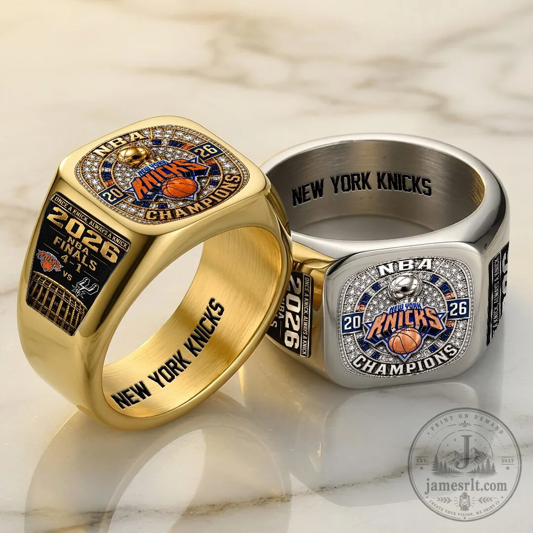 New York Knicks NBA Finals 2026 Champions Commemorative Gold and Silver Ring 6 New York Knicks NBA Finals 2026 Champions Commemorative Gold and Silver Ring
