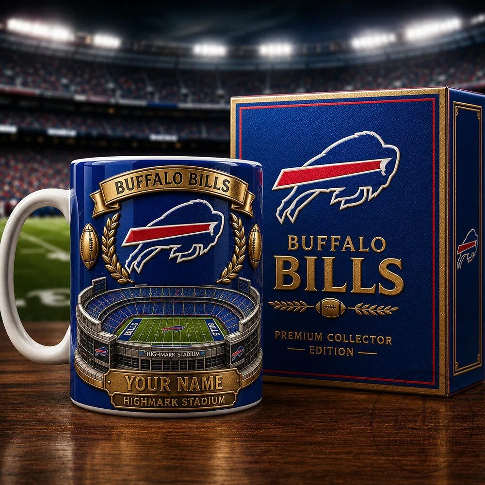 Buffalo Bills NFL Highmark Stadium Personalized Football Team Mug