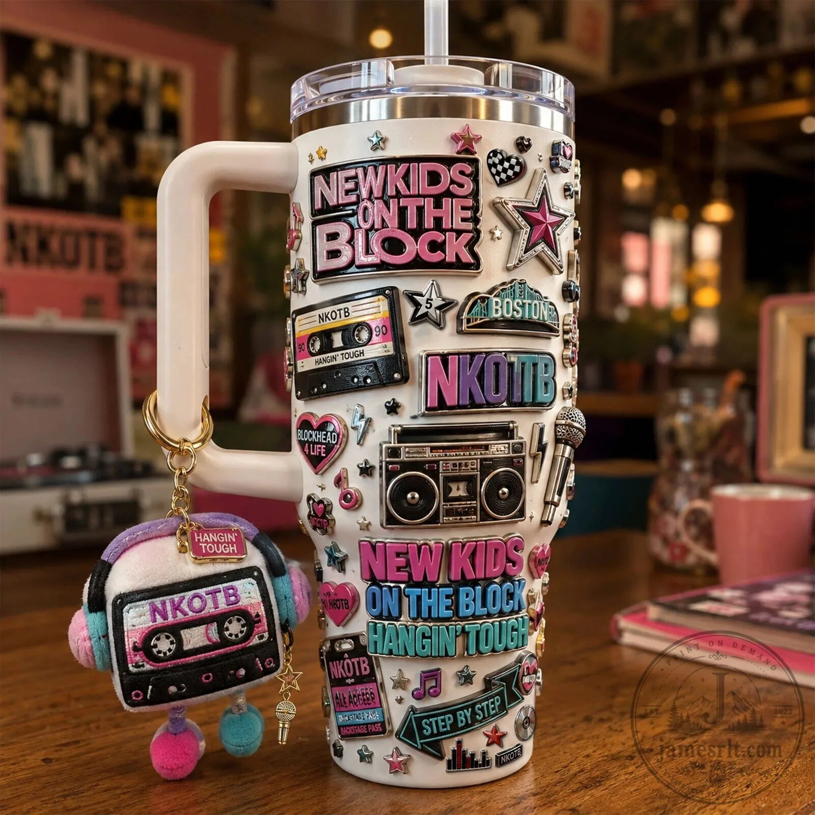 New Kids On The Block Hangin' Tough Tumbler With Handle
