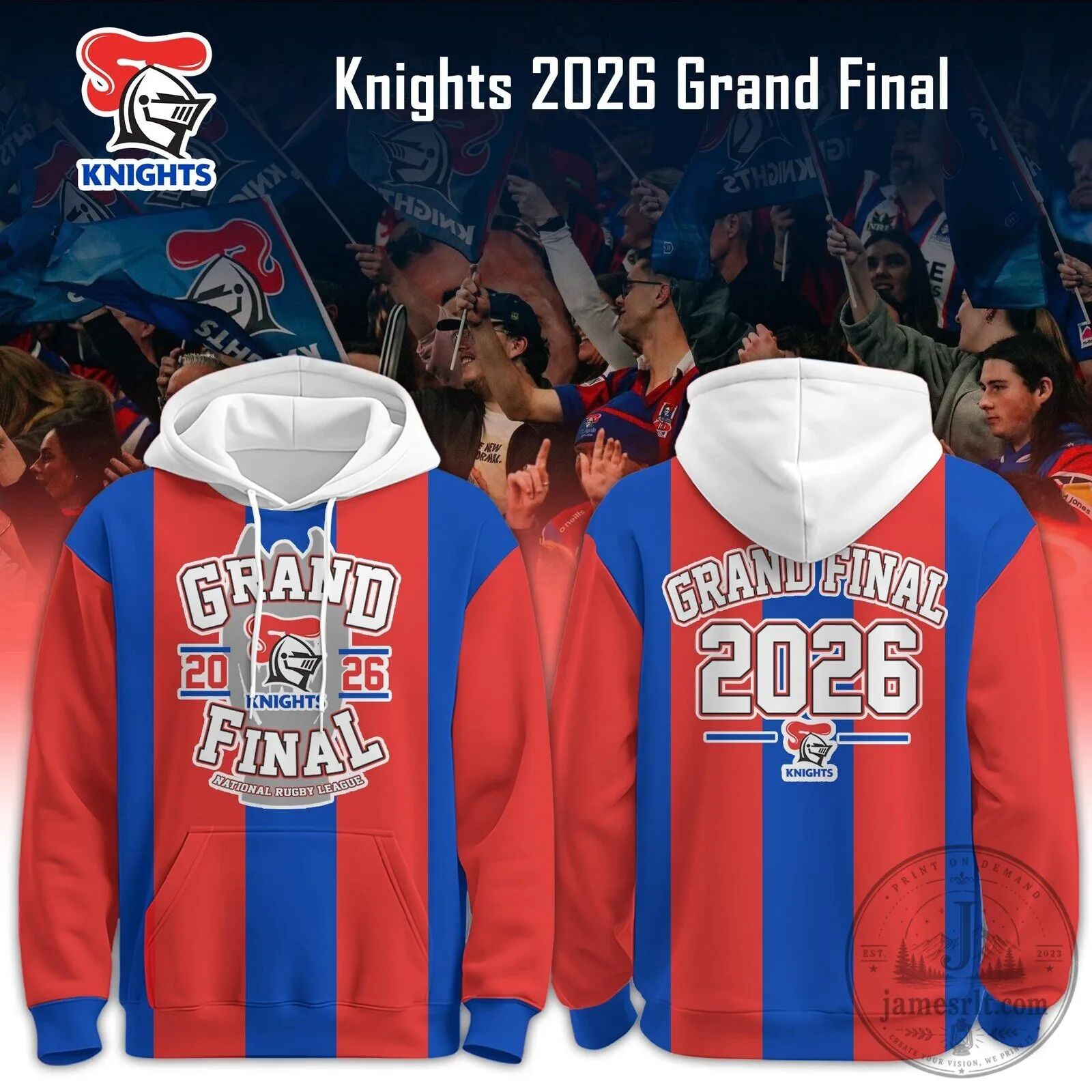 Newcastle Knights 2026 Grand Final Rugby League Hoodie