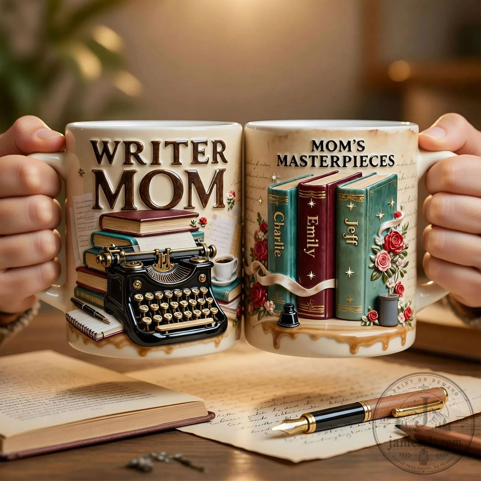 Writer Mom Coffee Mug Personalized Mother's Day Gift for Book Lovers