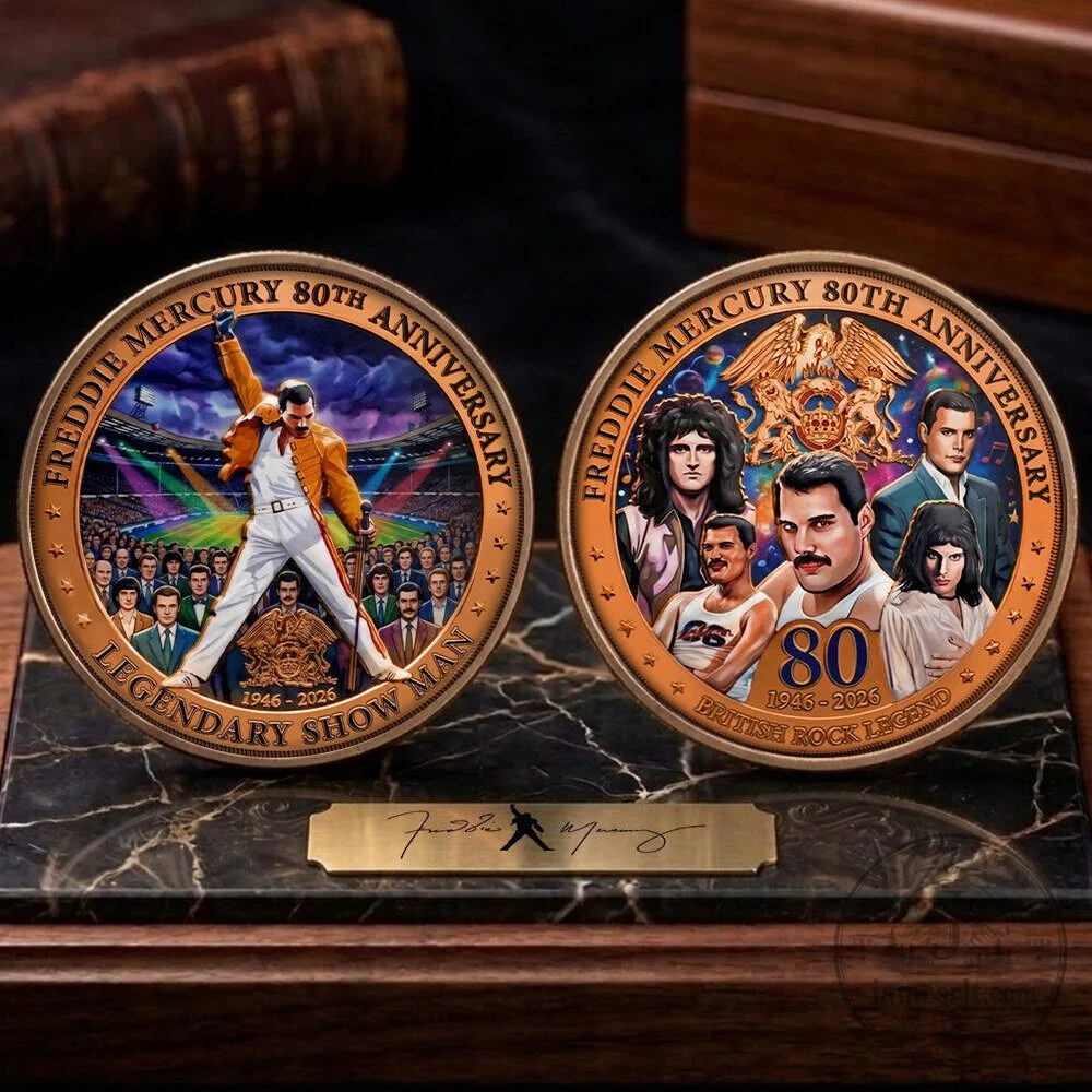 Freddie Mercury 80th Anniversary Commemorative Coin 5 Freddie Mercury 80th Anniversary Commemorative Coin