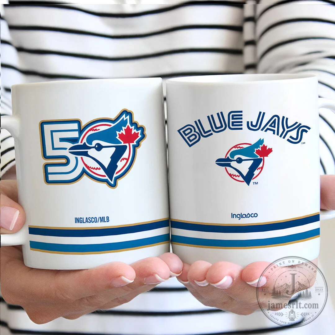 Toronto Blue Jays 50th Anniversary Logo Ceramic Coffee Mug