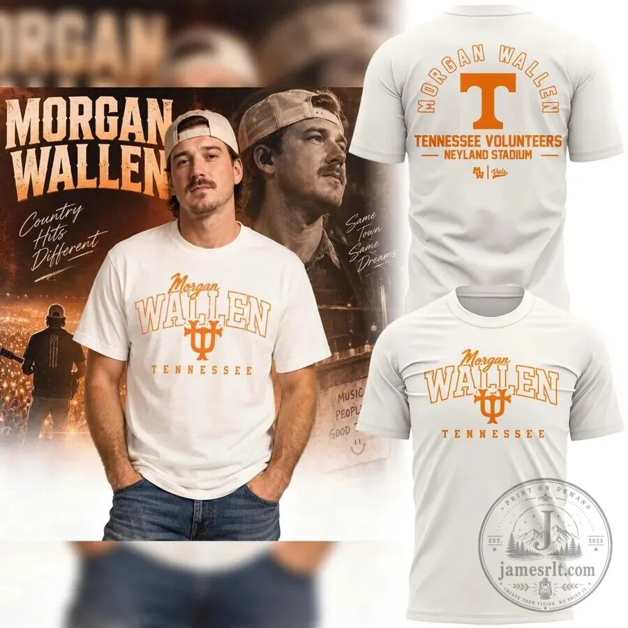 Morgan Wallen Tennessee Volunteers Neyland Stadium Country Music T-Shirt
