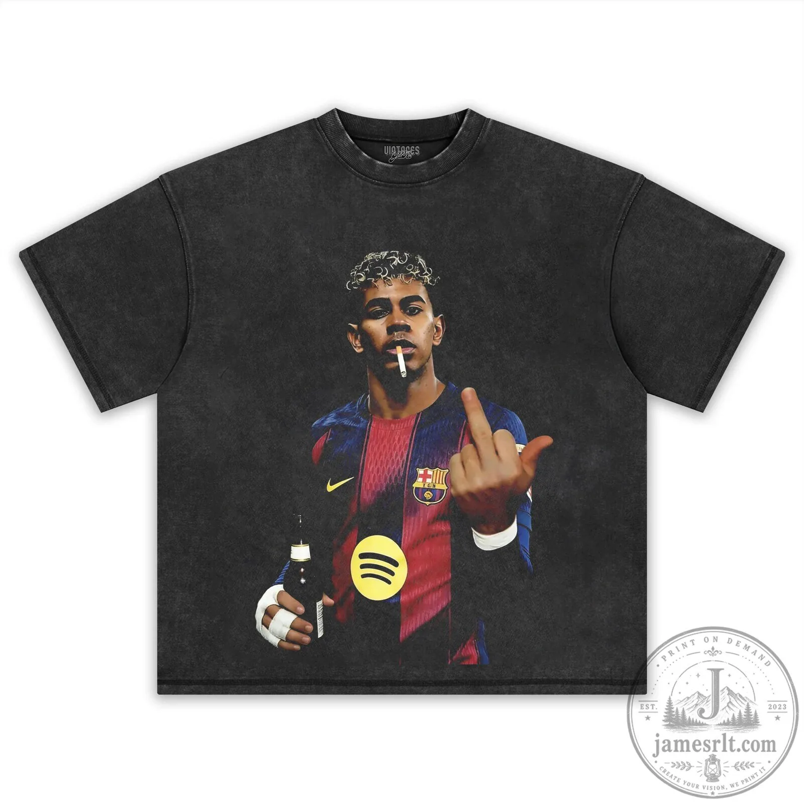 Lamine Yamal Barcelona Football Player Graphic Black T-Shirt 6 Lamine Yamal Barcelona Football Player Graphic Black T-Shirt