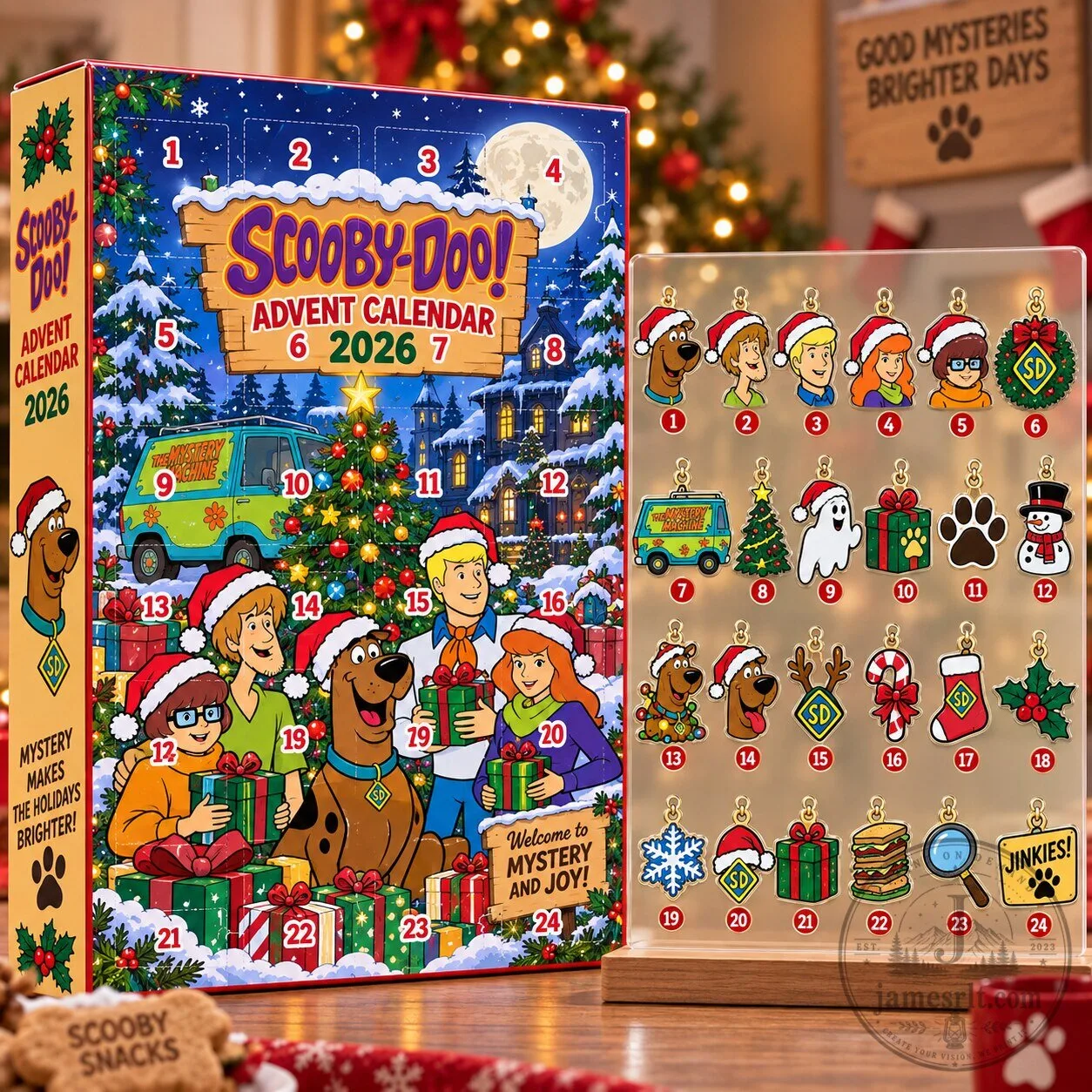 Scooby-Doo 2026 Christmas Holiday Mystery Advent Calendar with Charms