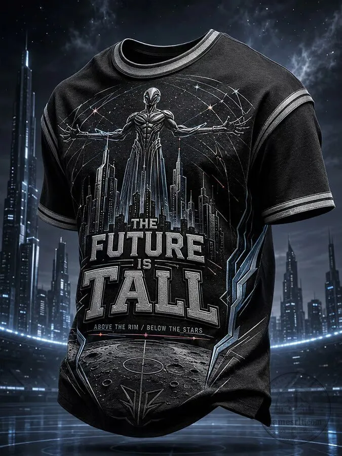 The Future Is Tall Basketball Fan T-Shirt for Men