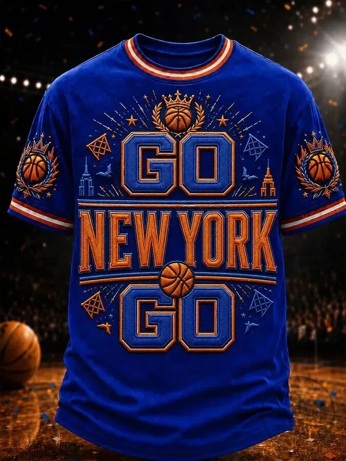 New York Knicks Basketball Fan T-Shirt, Go New York Go Sports Apparel
