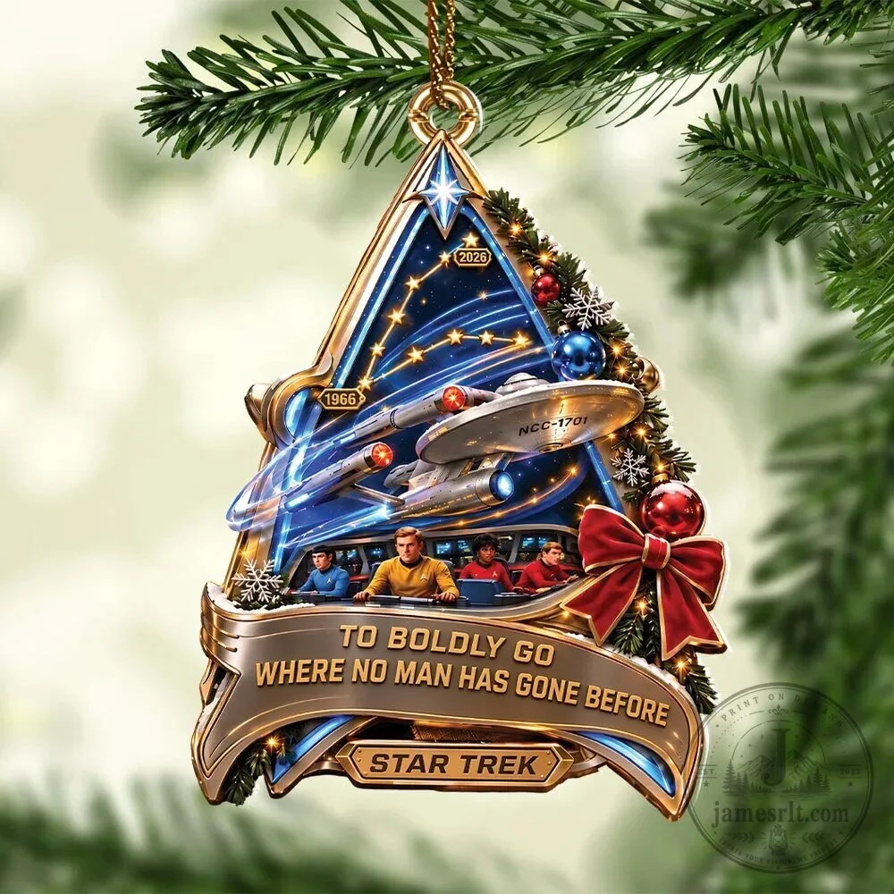 Star Trek To Boldly Go Where No Man Has Gone Before Christmas Ornament