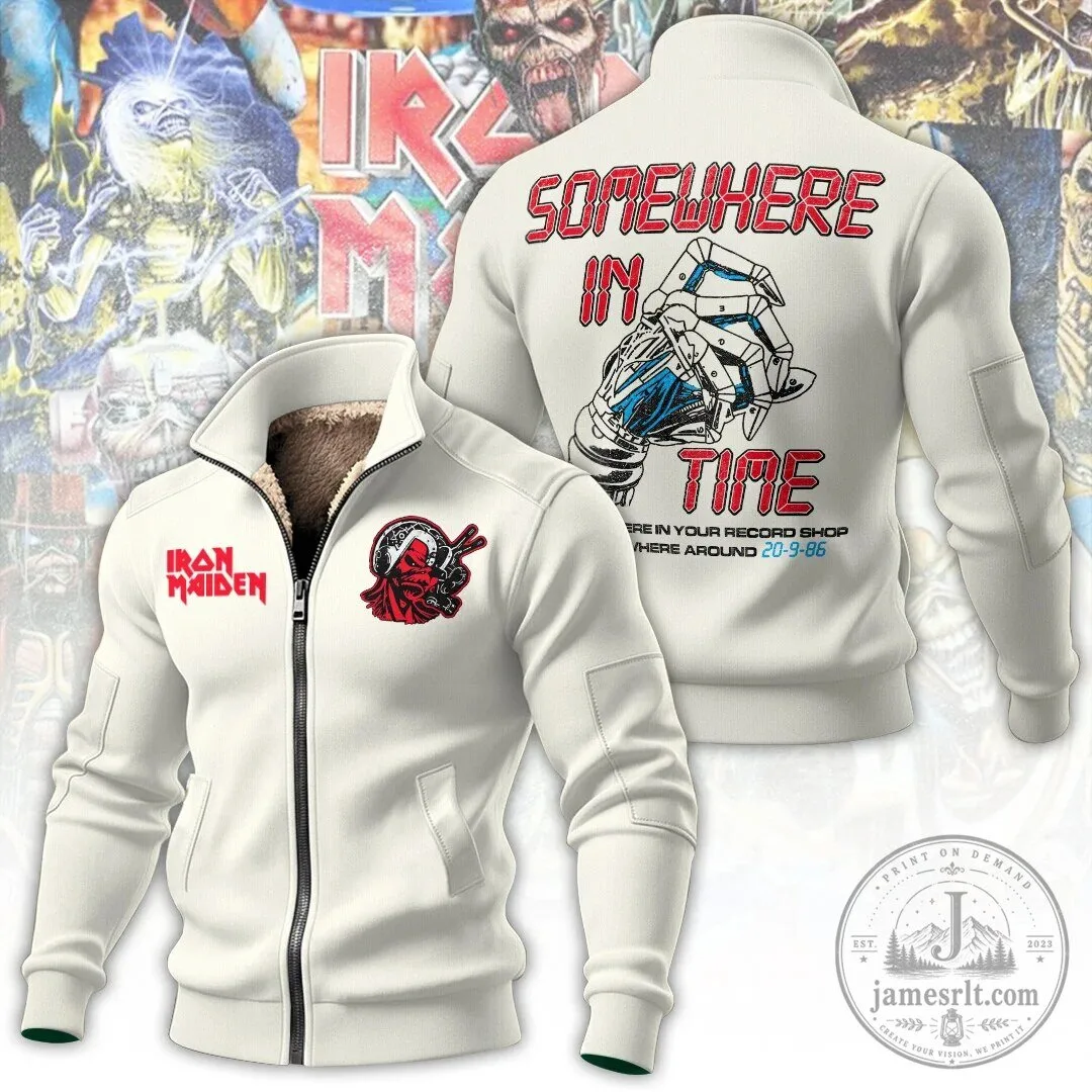 Iron Maiden Somewhere In Time Album Art Fleece Jacket