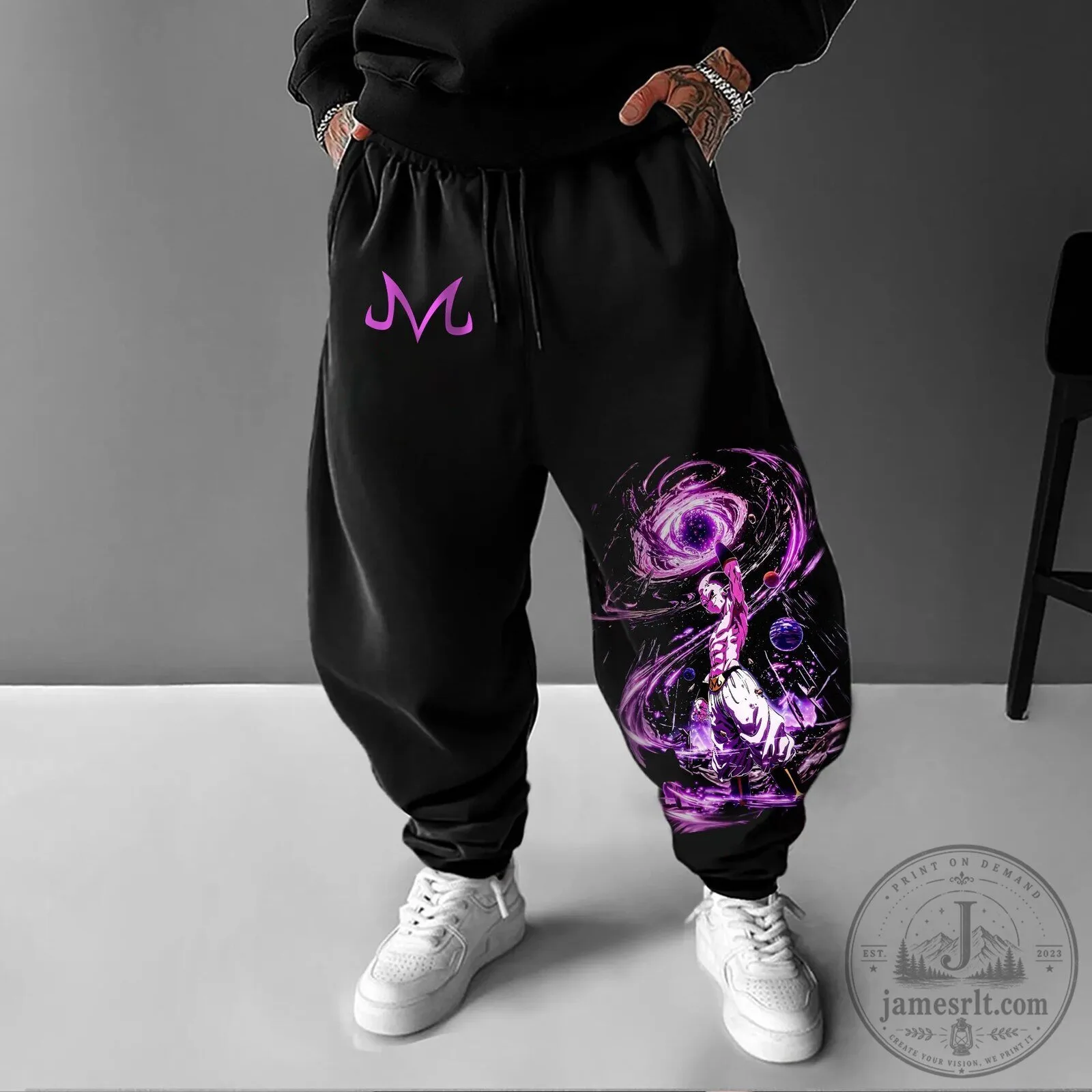Dragon Ball Z Beerus and Majin Buu Anime Streetwear Casual Jogger Pants