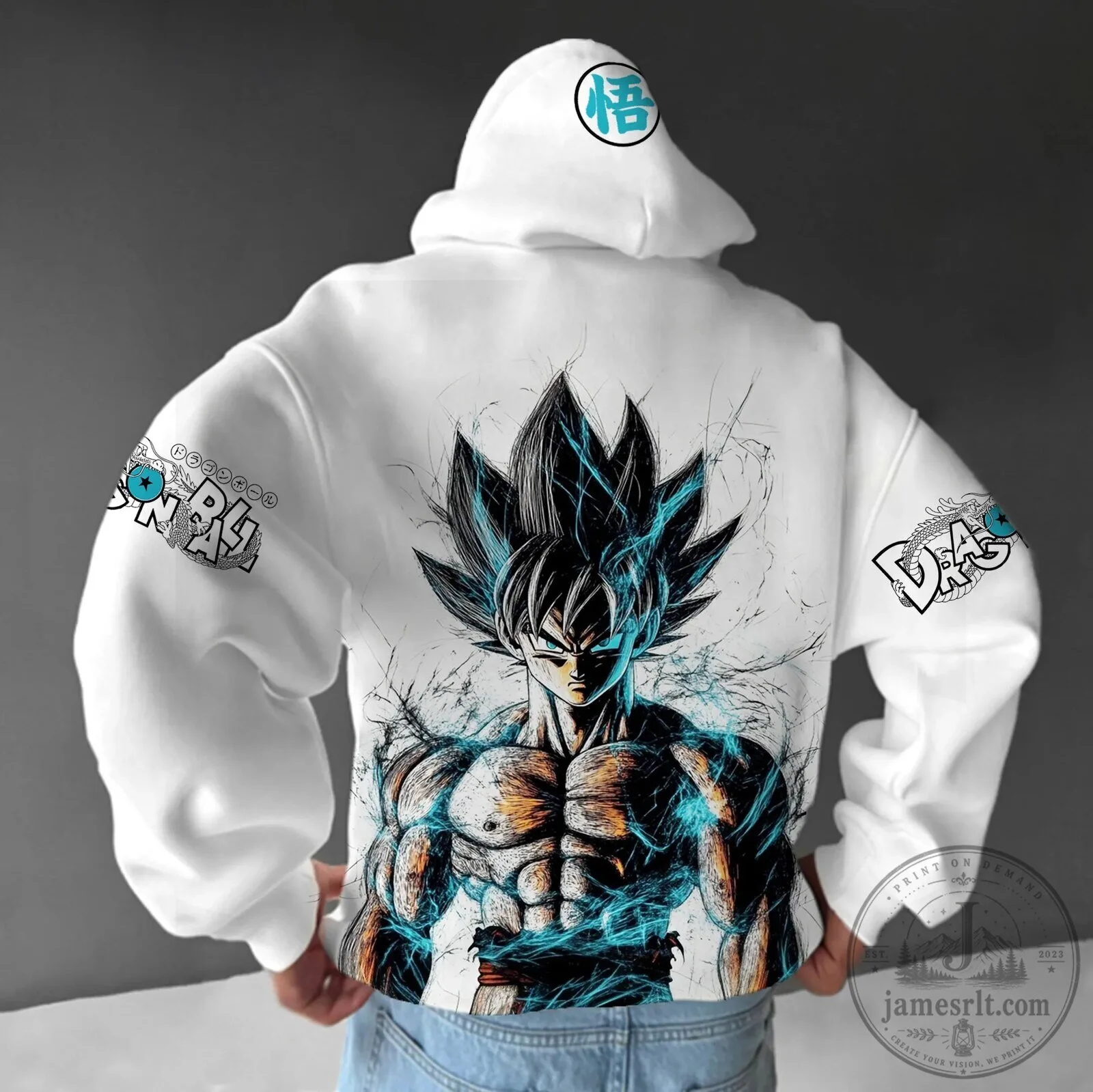 Dragon Ball Z Goku Super Saiyan Blue Power Anime Graphic Hoodie