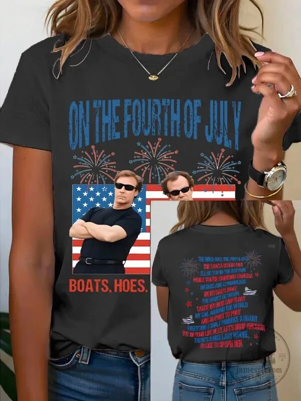 On The Fourth Of July Funny Will Ferrell Boating Song T-Shirt 24 On The Fourth Of July Funny Will Ferrell Boating Song T-Shirt