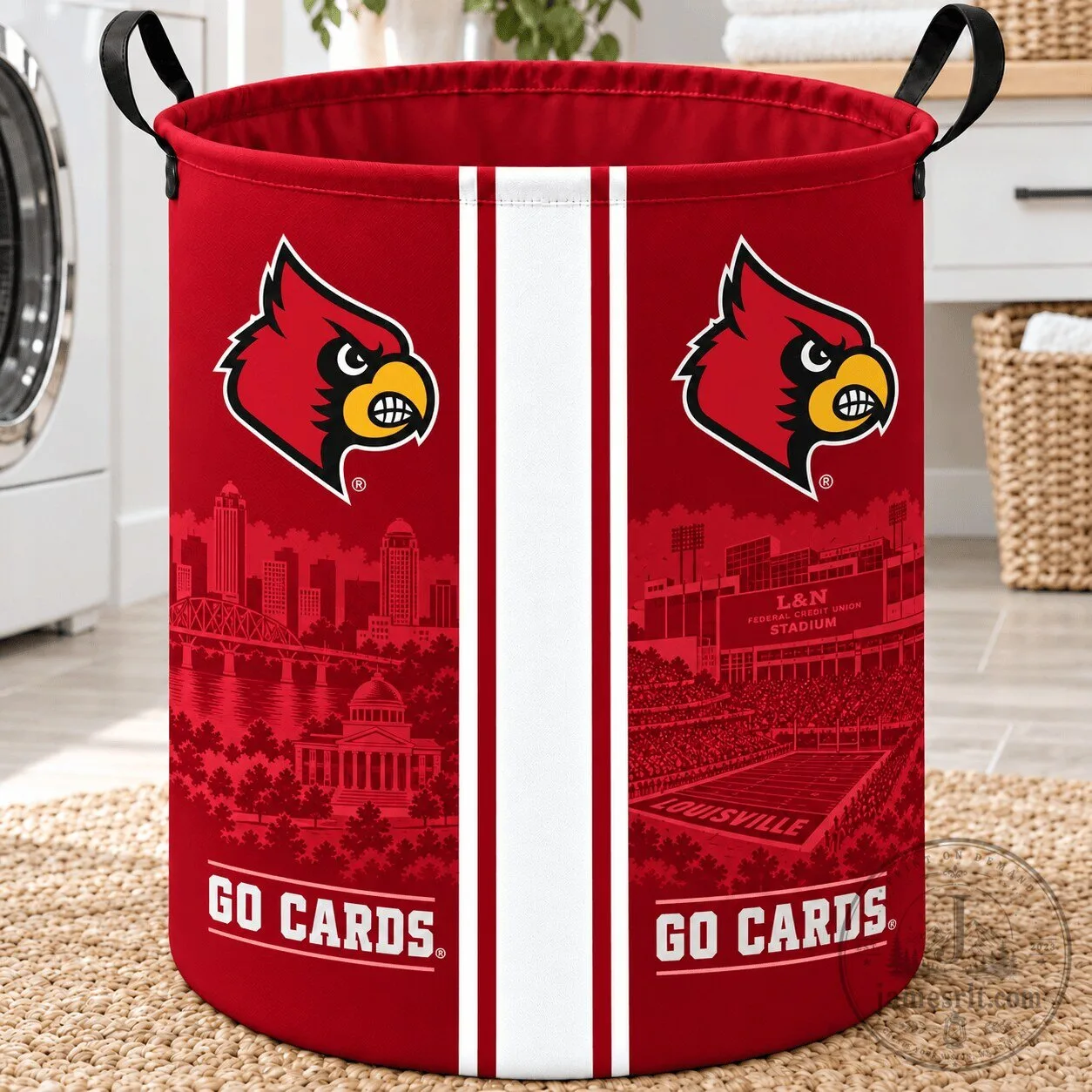 Louisville Cardinals Football Go Cards Laundry Basket