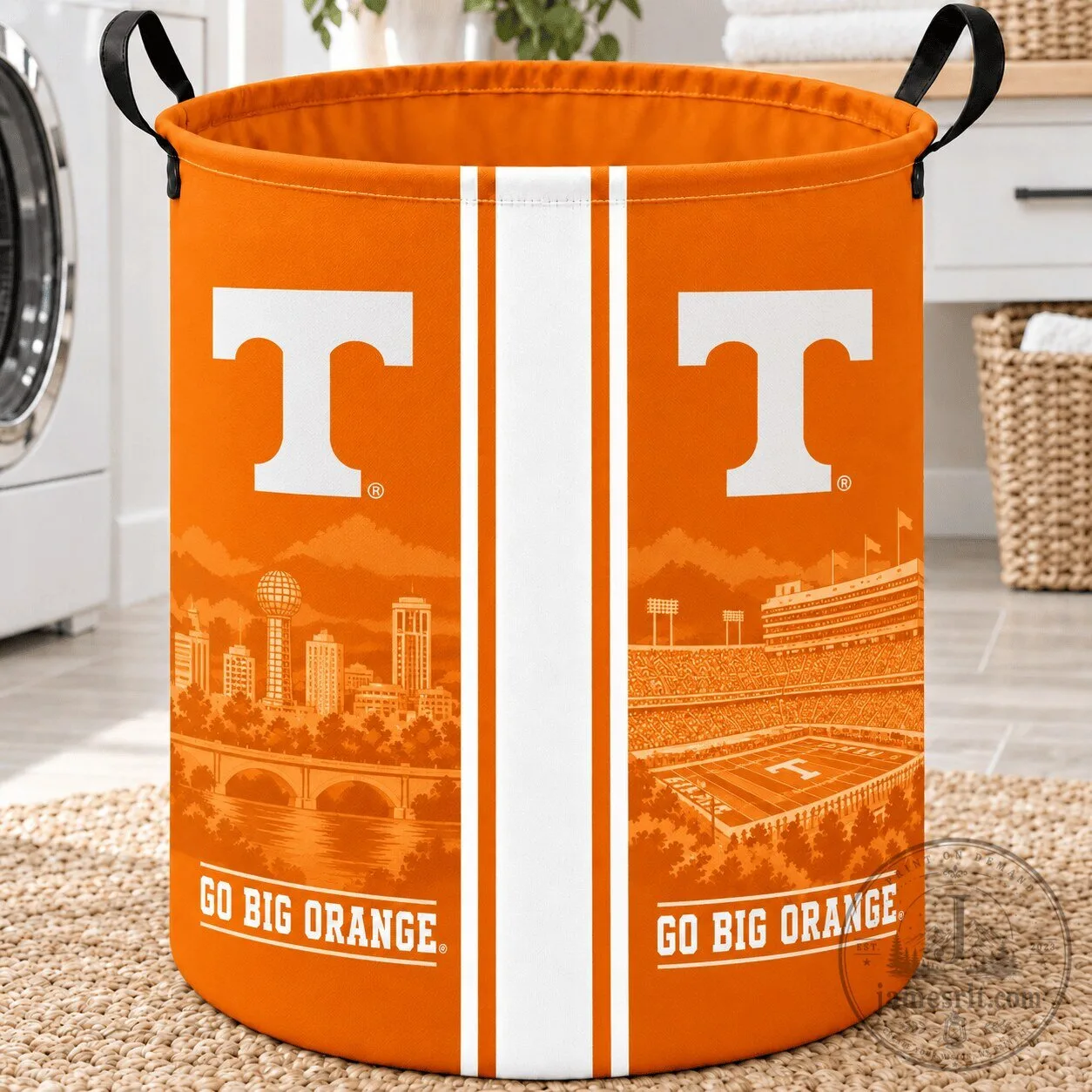 Tennessee Volunteers Football Team Orange Laundry Basket