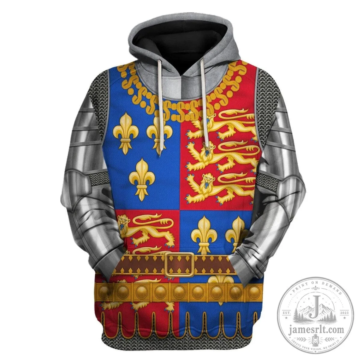 Henry V Amour Knights Costume Medieval Knight Suit of Armor Hoodie 13 Henry V Amour Knights Costume Medieval Knight Suit of Armor Hoodie