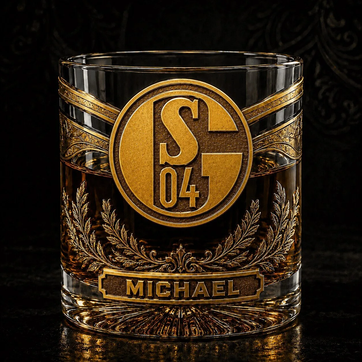 Schalke 04 Bundesliga Football Club Personalized Whiskey Glass
