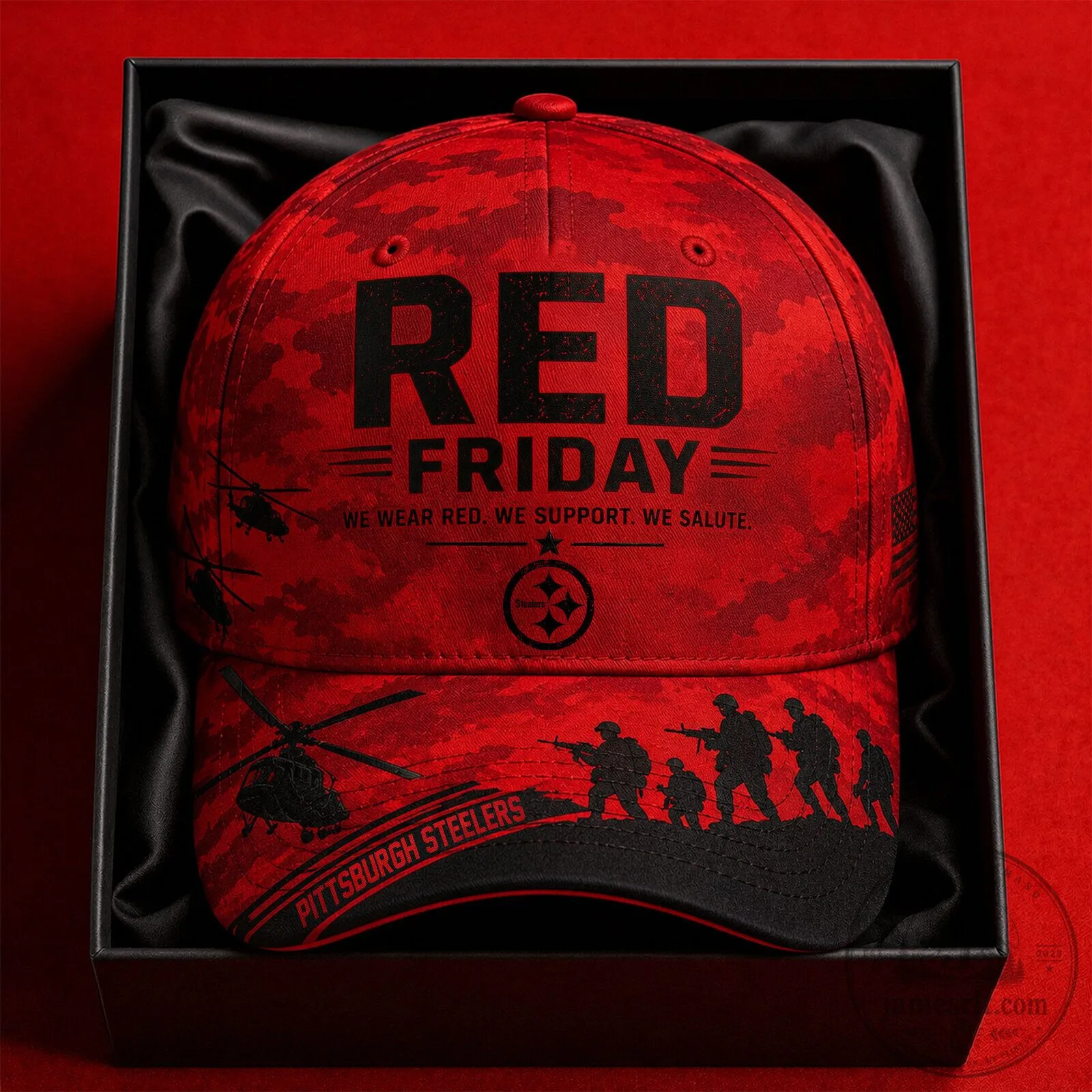 Pittsburgh Steelers Camouflage Hat for Military Support on Red Friday