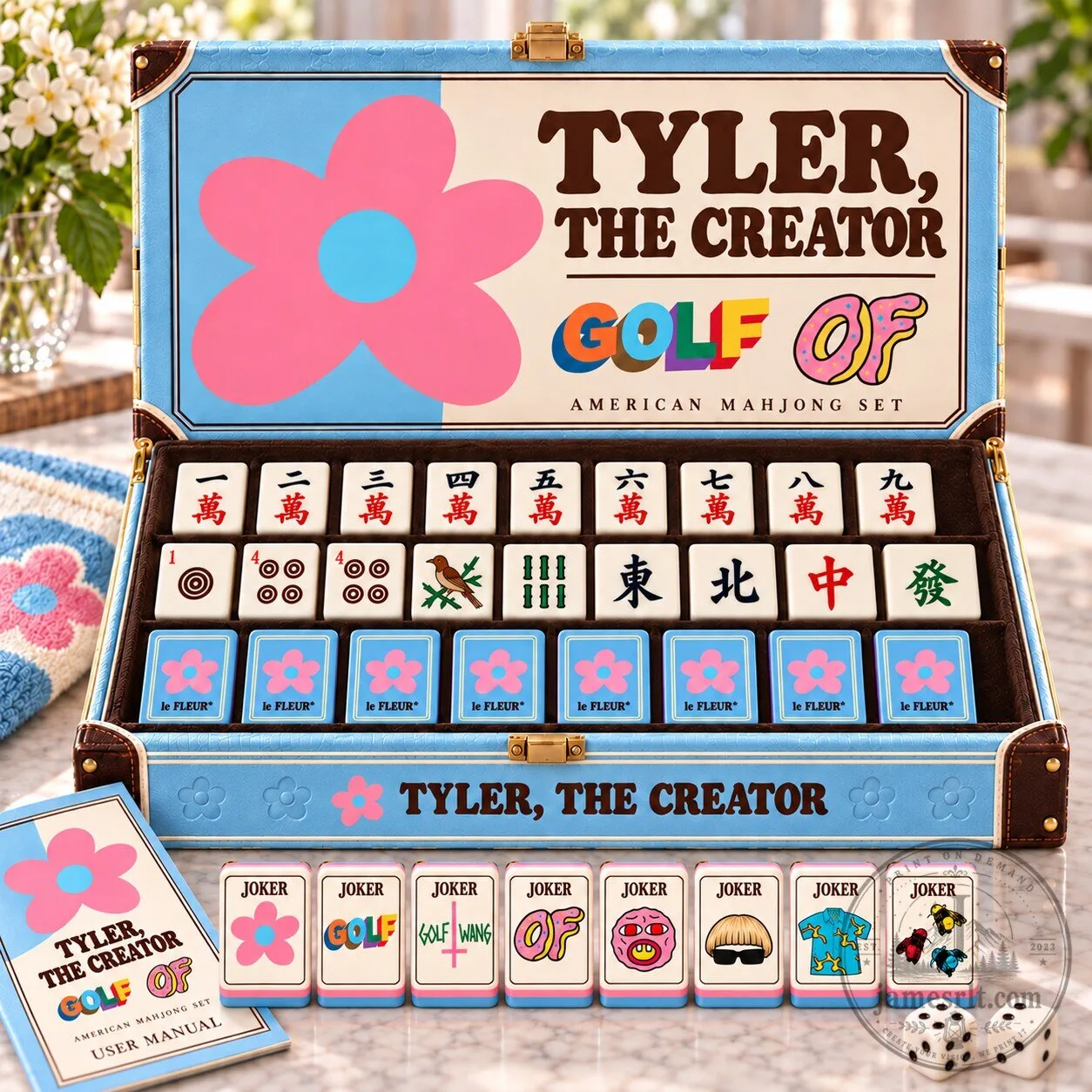 Tyler The Creator Golf Of American Mahjong Tiles Set with Case
