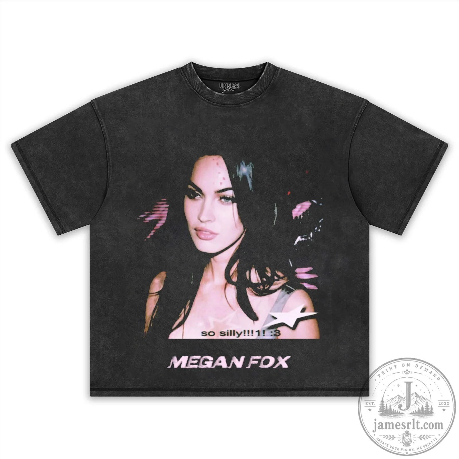 Megan Fox So Silly Portrait Black T-Shirt 16 Megan Fox So Silly Portrait Black T-Shirt