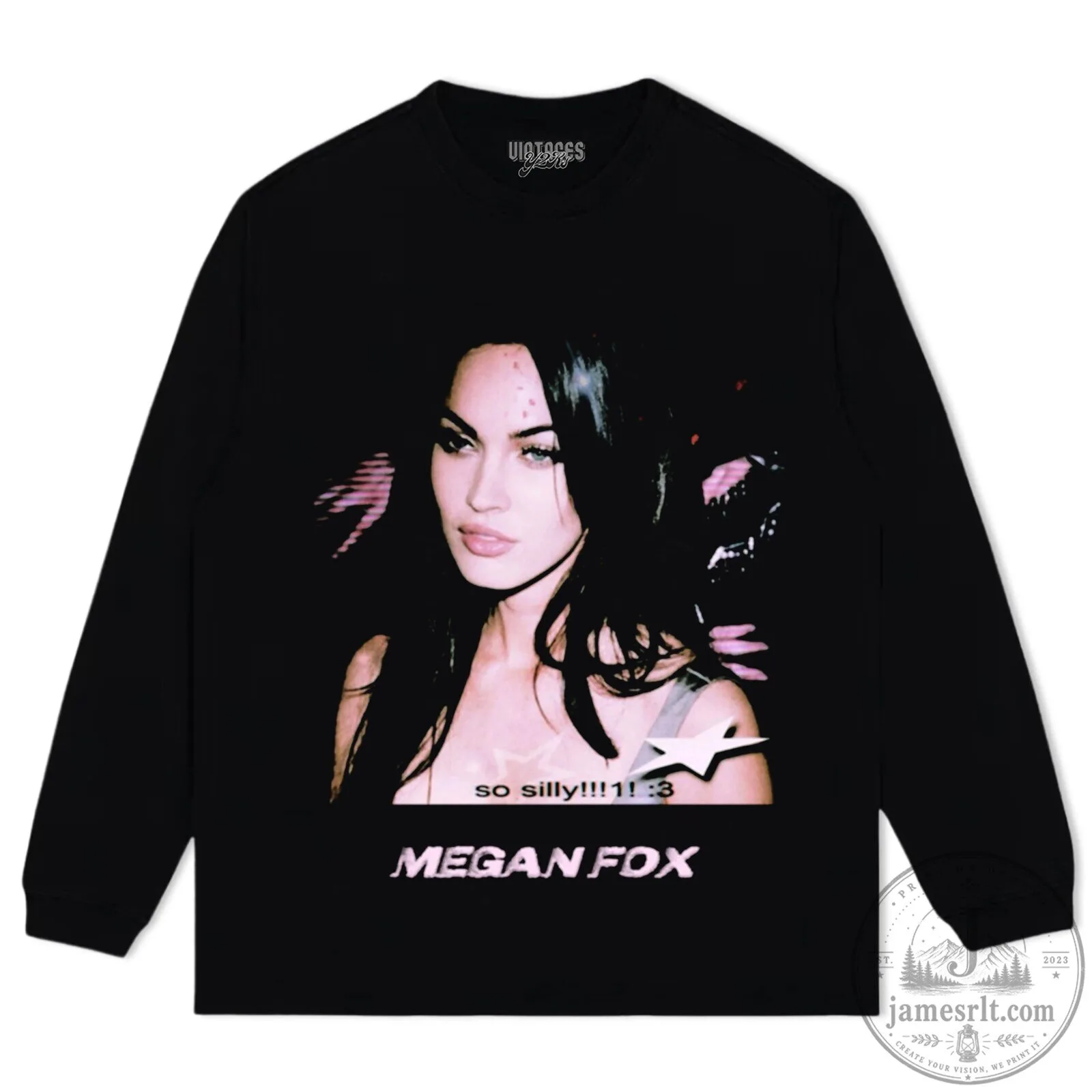 Megan Fox So Silly Portrait Black T-Shirt 17 Megan Fox So Silly Portrait Black T-Shirt