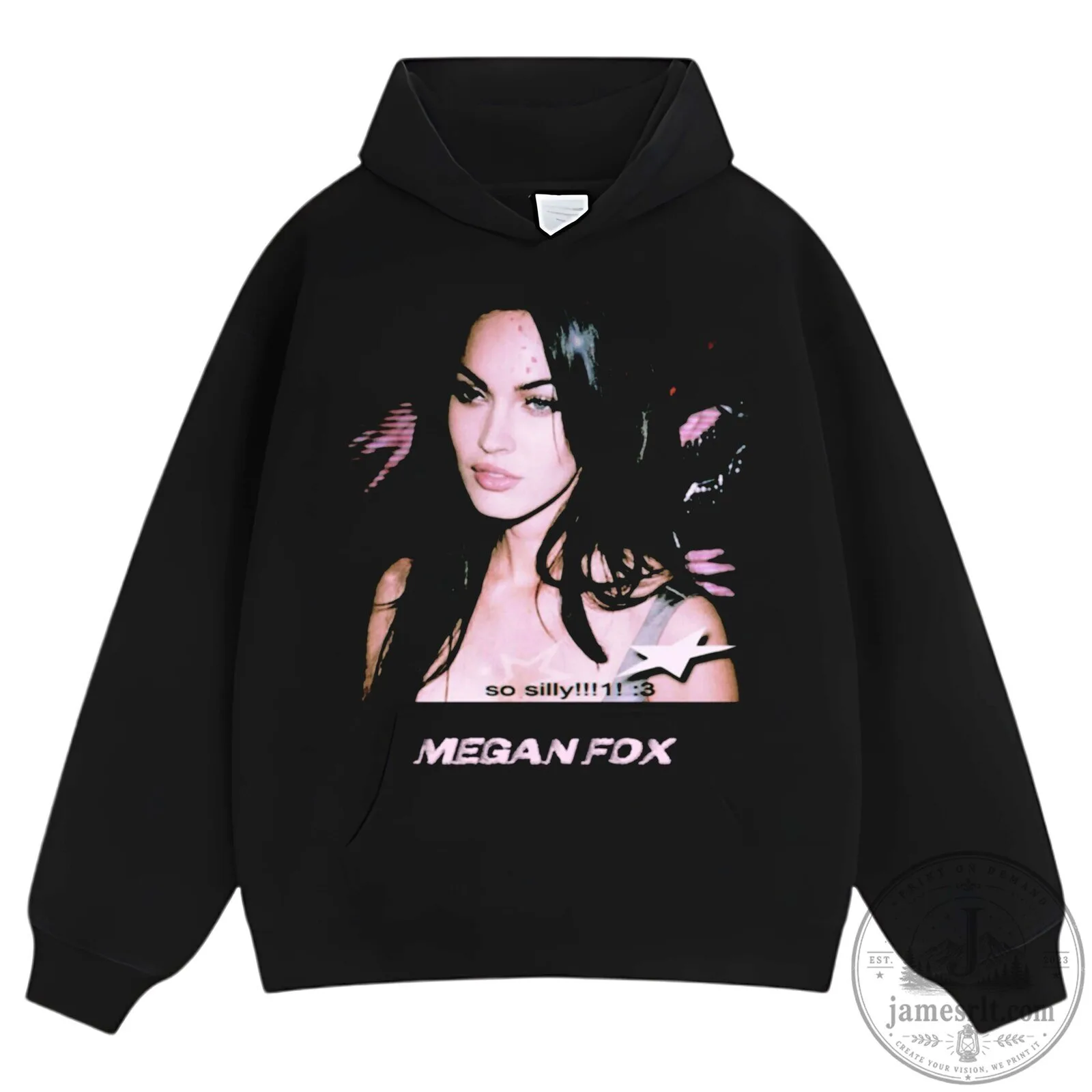 Megan Fox So Silly Portrait Black T-Shirt 19 Megan Fox So Silly Portrait Black T-Shirt