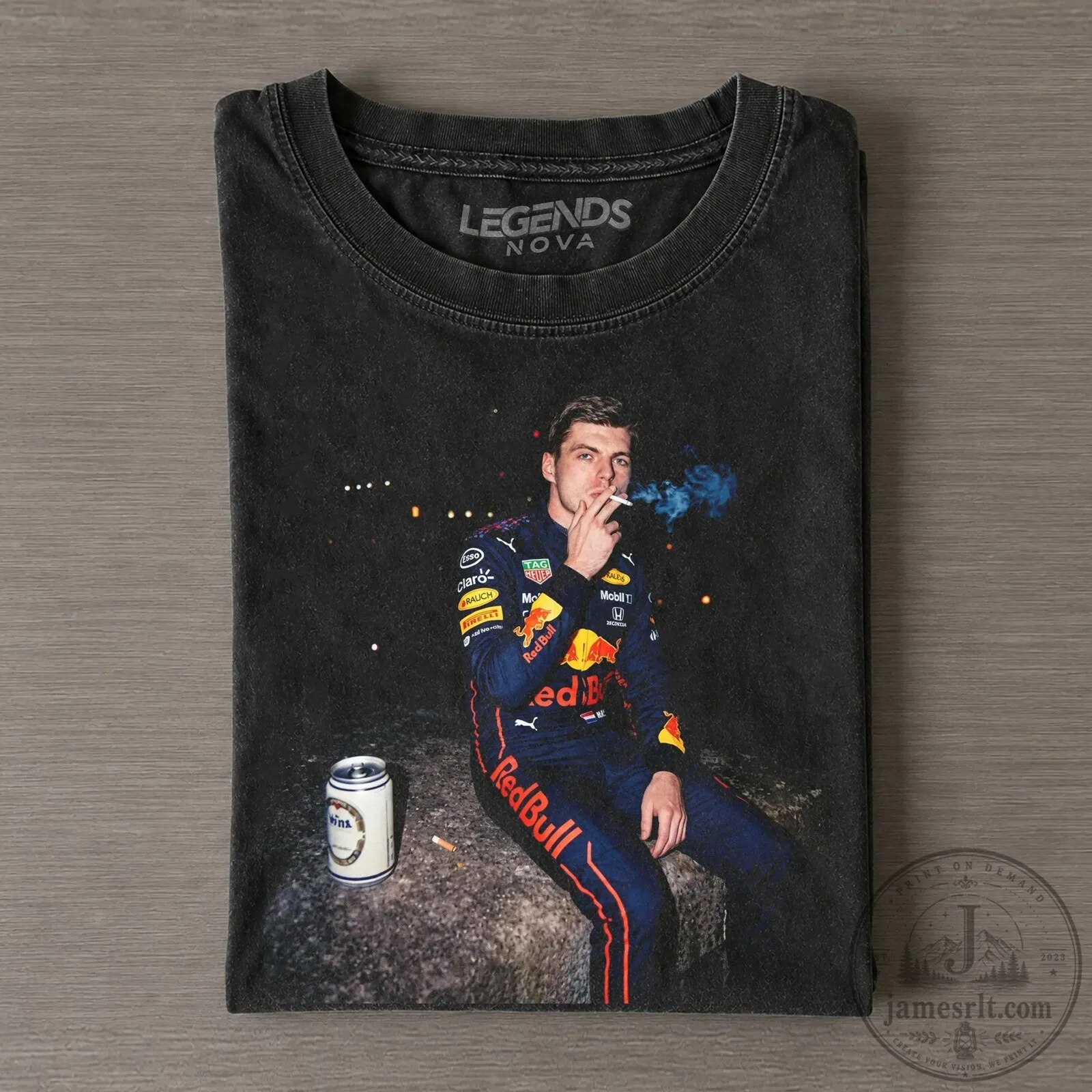 Graphic Tee Featuring Formula 1 Driver Max Verstappen