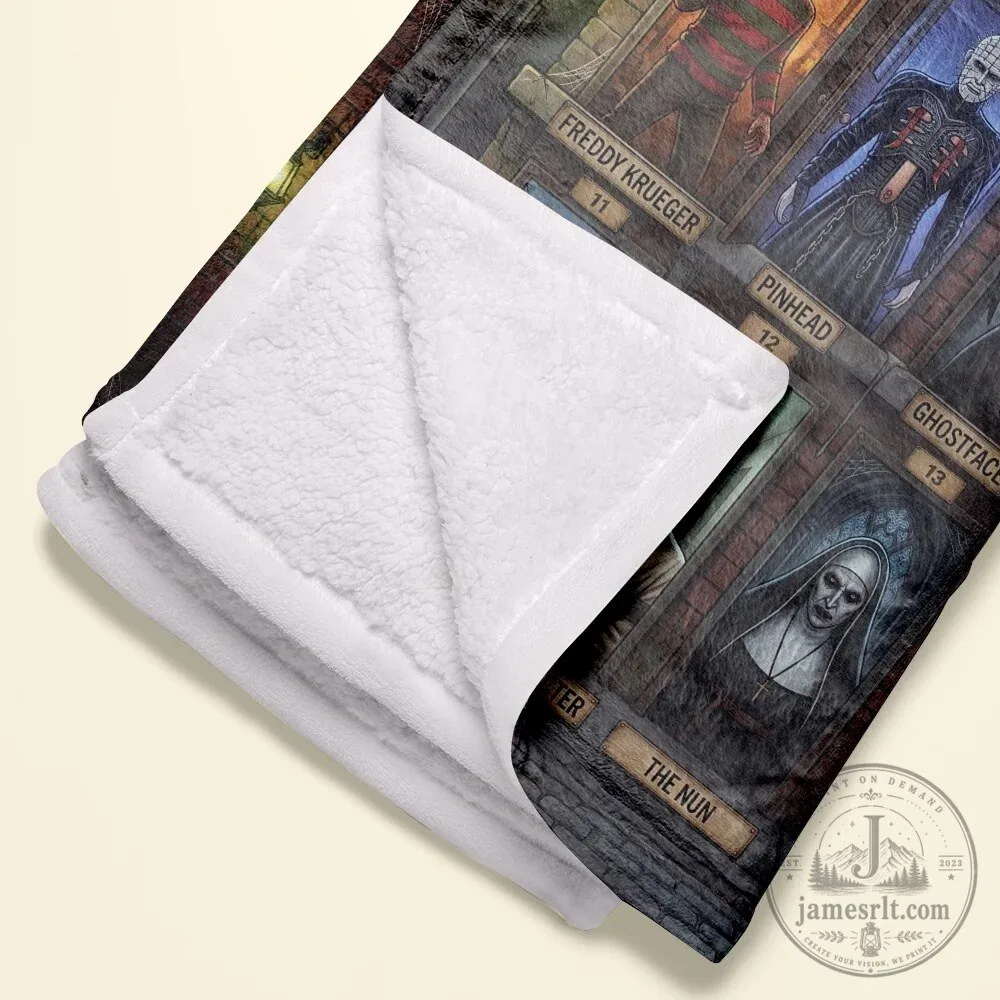 Horror Movie Villains The Haunted Hotel Welcome All Dead Town Blanket 13 Horror Movie Villains The Haunted Hotel Welcome All Dead Town Blanket