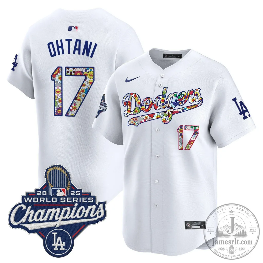 Shohei Ohtani Baseball Jersey by Takashi Murakami for the Los Angeles Dodgers Shohei Ohtani Baseball Jersey by Takashi Murakami for the Los Angeles Dodgers
