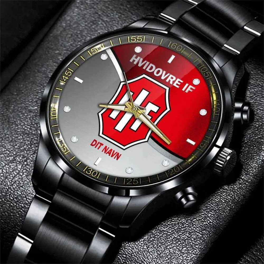 Hvidovre IF Football Club Custom Name Stainless Steel Watch