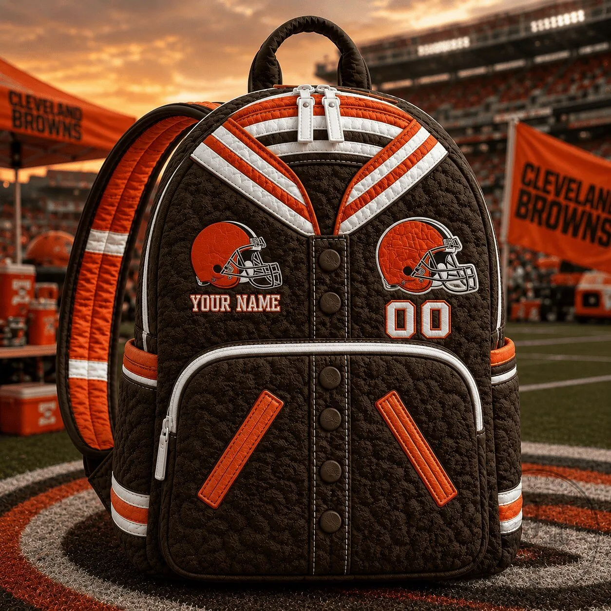 Cleveland Browns NFL Football Team Varsity Style Backpack