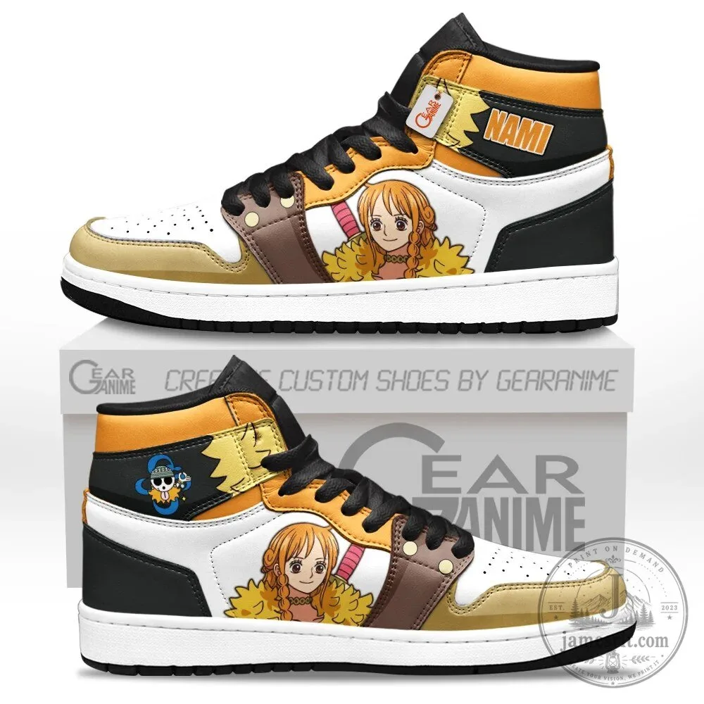 Nami One Piece Anime Character High Top Sneakers