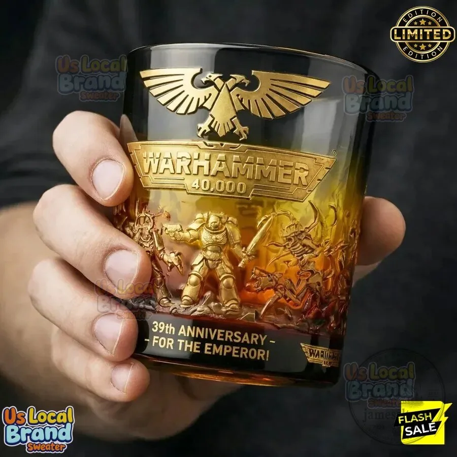 Warhammer 40,000 39th Anniversary For The Emperor Drinking Glass