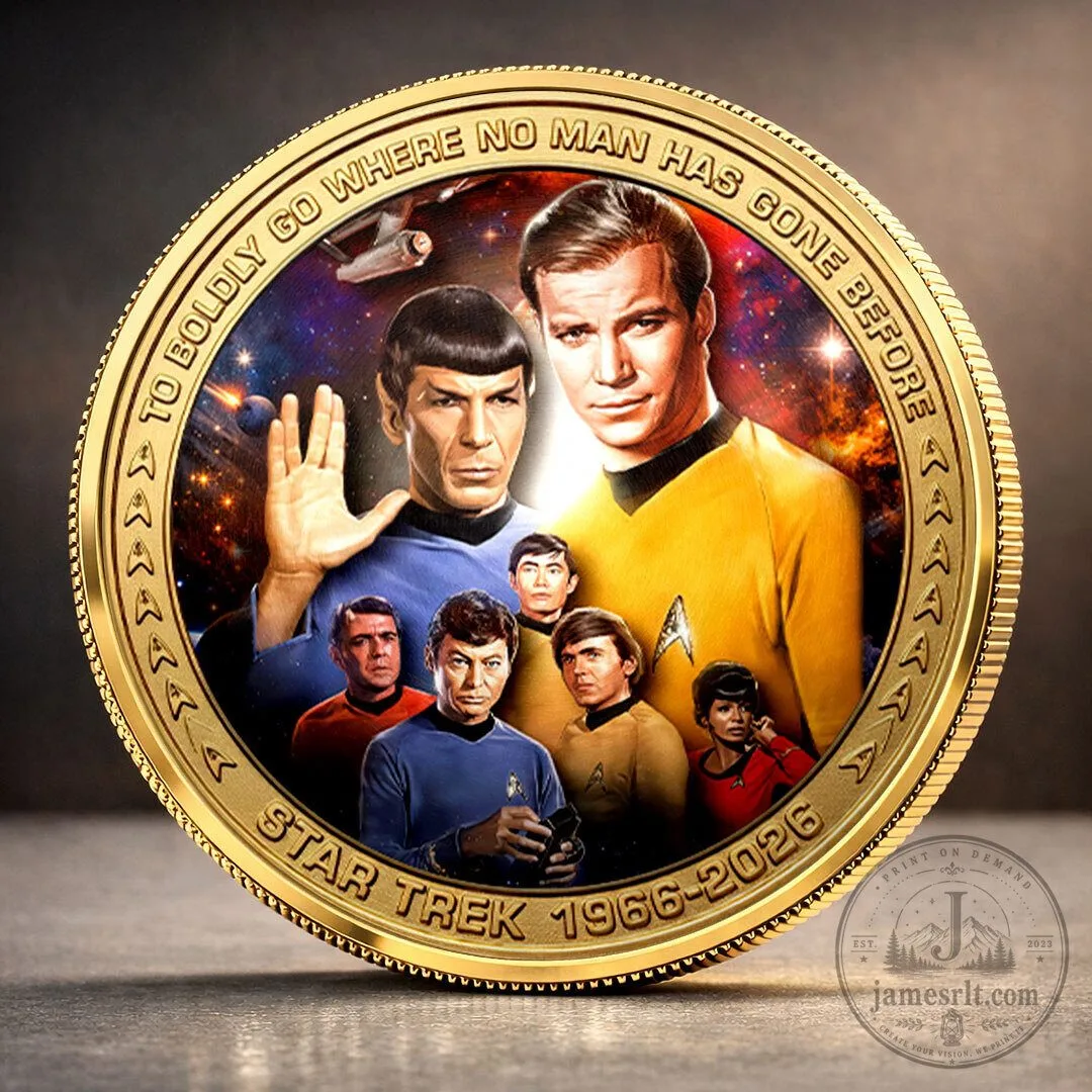 Star Trek 60th Anniversary Commemorative Coin To Boldly Go Where No Man Has Gone Before