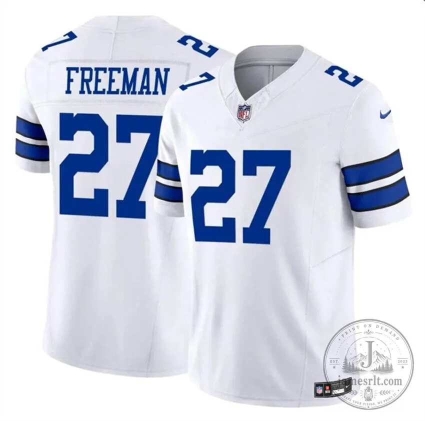 Dallas Cowboys Football Royce Freeman White Game Jersey