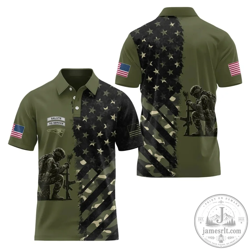 Military Salute To Service American Flag Camouflage Army Green Polo Shirt Military Salute To Service American Flag Camouflage Army Green Polo Shirt