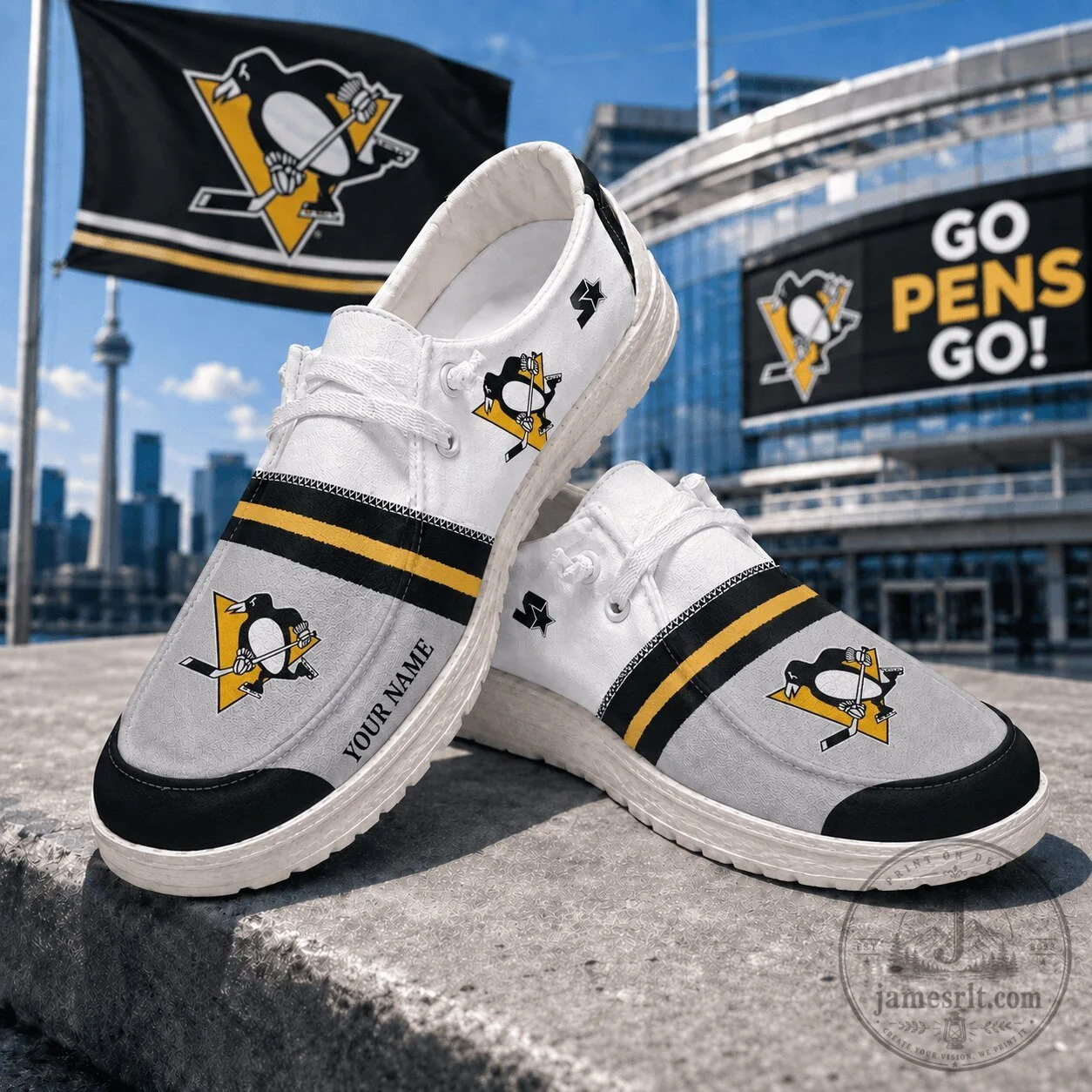 Pittsburgh Penguins National Hockey League Team Logo Personalized Shoes